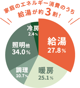 家庭のエネルギー使用量